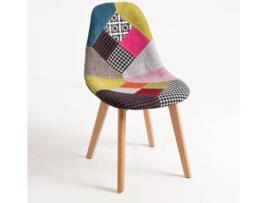 Cadeira de Jantar  Nordica Synk Patchwork (Multicor - Tecido, Madeira - 82 x 47 x 43 cm)