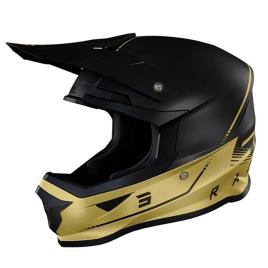 Capacete Motocross Furious Raw 3.0 XL Black / Gold Matt