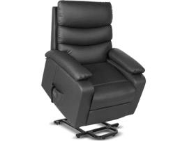 Cadeira de Massagem  Elétrica Preto (Couro Sintético - 80x92,5x100 cm)