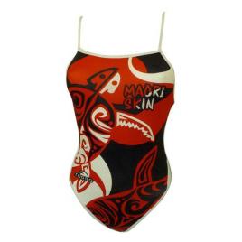 Roupa De Banho Maori Skin Tattoo 2XL Red / Black