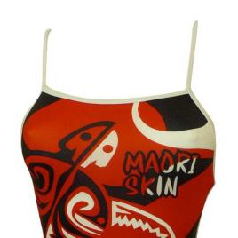 Turbo Roupa De Banho Maori Skin Tattoo 2XL Red / Black