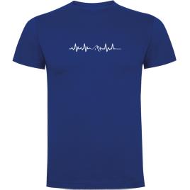Camiseta De Manga Curta Mountain Heartbeat M Royal Blue