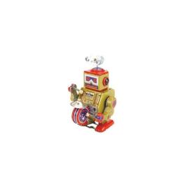 robot petit marrón tambor