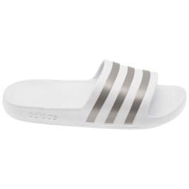 Adidas Sandálias De Dedo Adilette Aqua EU 46 Footwear White / Silver Metal / Footwear White