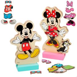 Jogo de Madeira  magnético vestidos Minnie e Mickey (3 anos - Não Aplicável)