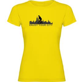 Camiseta De Manga Curta Enjoy Your City 2XL Yellow
