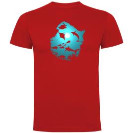 Camiseta De Manga Curta Underwater Dream XL Red