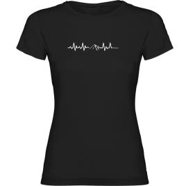 Camiseta De Manga Curta Mountain Heartbeat XL Black