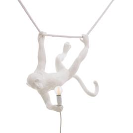Lámpara Monkey Swing Seletti blanca