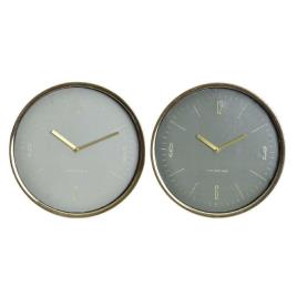 Relógio de Parede  Cristal Metal Menta Verde (30 x 4 x 30 cm) (2 pcs)