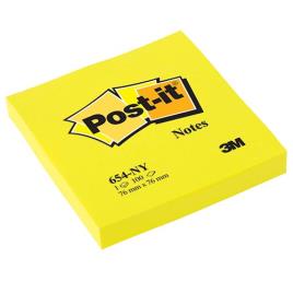 Bloco De Notas Aderentes Post-it 76x76 Amarelo Neon