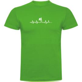 Kruskis Camiseta De Manga Curta Climbing Heartbeat L Green