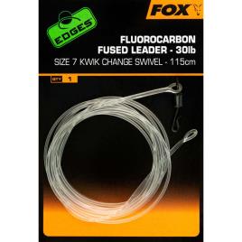 Fox International Fluorocarbon Fused Leader Kwik Change Swivel 115 Cm 7 Transparent