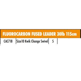Fox International Fluorocarbon Fused Leader Kwik Change Swivel 115 Cm 7 Transparent