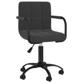 vidaXL Cadeira de escritório giratória veludo preto