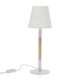 Lâmpada de mesa Branco Madeira Ferro (14 x 40 x 14 cm)