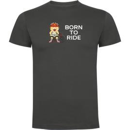 Camiseta De Manga Curta Born To Ride M Dark Grey