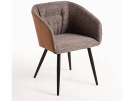 Cadeira de Jantar REGALOS MIGUEL Dalu (Castanho - Tecido, Aço Reforçado - 76 x 54 x 54 cm)