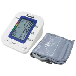 braço esfigmomanômetro eletrônico MB23 LCD, aviso de voz, ritmo cardíaco exibição, manguito 22-36cm