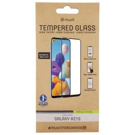 Muvit Tempered Glass Samsung Galaxy A21s One Size Clear / Black