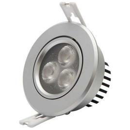 Spot-diodo emissor de luz 8545  D 7W prata interior orientável 45 ° 4000K branco neutro