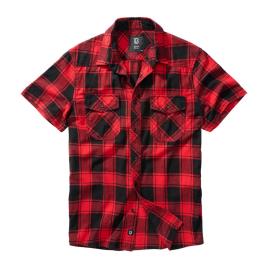 Brandit Camisa Manga Curta Check 5XL Red / Black