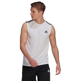 Adidas Camiseta Sem Mangas 3 Stripes S White