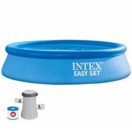 Intex Com Bomba De Cartucho De Filtro Easy Set 244 X 61 Cm Piscina 244 x 61 cm Blue