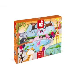 Janod Tactile Puzzle A Day At The Zoo 20 Pcs 20 Multicolor