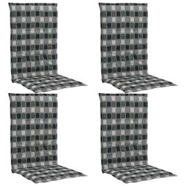 Almofadões cadeiras jardim estampados 4 pcs 120x50x3cm multicor