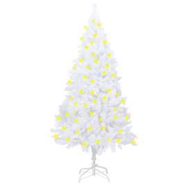 Árvore de Natal artificial + LEDs/ramos grossos 180 cm branco