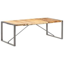 Mesa de jantar 220x100x75 cm madeira de mangueira maciça áspera