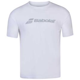 Babolat Camiseta De Manga Curta Exercise Logo S White / White