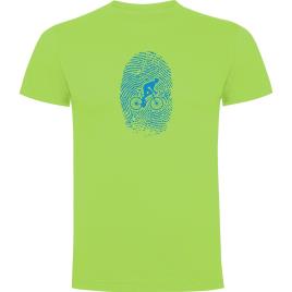 Kruskis Camiseta De Manga Curta Biker Fingerprint M Light Green