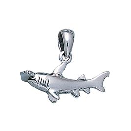 Small Hammerhead Shark Pendant One Size Silver