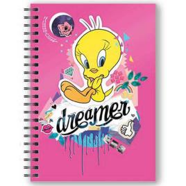 Piu-piu A Looney Tunes 5 Caderno 3d One Size White / Yellow / Pink