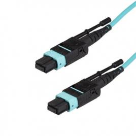 .com MPO12PL1M cabo de fibra ótica 1 m MPO/MTP OM3 Cor aqua