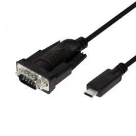 CABO CONVERSOR RS232 9PIN PARA USB C M, COR PRETA, 1.2M