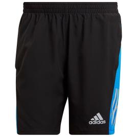 Adidas Calça Shorts Own The Run 5´´ S Black / Blue Rush / Reflective Silver