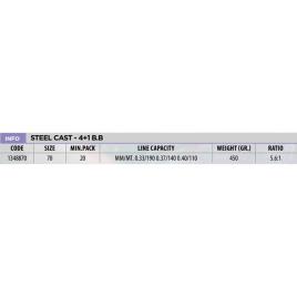Lineaeffe Molinete Big Game Steel Cast 70 Grey