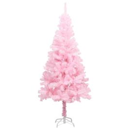vidaXL Árvore de Natal artificial com suporte 150 cm PVC rosa