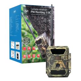 caça NIP Hunting 12MP 350C câmera com 3G Internet, SMS, envio de fotos para mover para o telefone, e-mail, FTP, 1080p Full HD Night Vision, 58 LED invisível para os animais