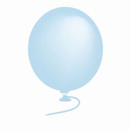 6 Balões 32cm - Azul Céu Matte