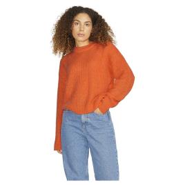Sweater Tripulação De Pescoço Ember Fluffy XS Red Orange