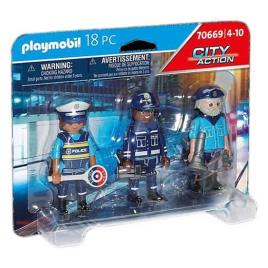 Playmobil Conjunto De Bonecos De Polícia 70669 One Size Multicolor