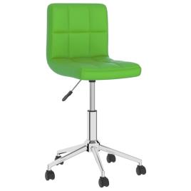 vidaXL Cadeira de escritório giratória couro artificial verde