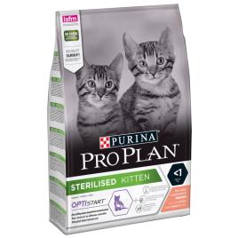 Purina Pro Plan Sterilised Kitten rica em salmão para gatos - 3 kg