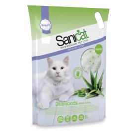 Sanicat Diamonds Aloe Vera areia de sílica para gatos - 5 l