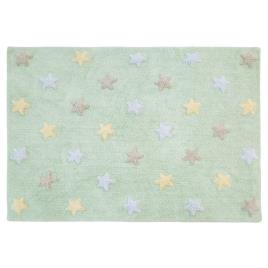 Tapete lavavel Tricolor Stars Soft Mint de Lorena Canals