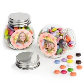 Mini bombom de vidro - Chocolates coloridos - Conjunto de 100